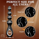 Vibrating Anal Beads Anal Plug With 10 Vibration & Rotation Modes For Beginner, Vibrating Butt Plug Male Prostate Massager Anal Wand With Pull Ring Design, Prostate Vibrator Dildo For Men Women Couple