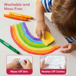 24 Pack Twistable Silky Crayons for Kids, Washable & Non-Toxic Art Supplies