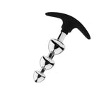 Metal Anal Plug Mushroom Head Detachable Silicone Anchor Base Butt Plug Wearing Stainless Steel Three Beads Anal Plug For Couple