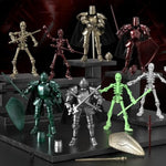 8Pcs 13 Action Figures Assembly Required?Diy Multi-Colored Titan 13 Action Figure Set With Medieval Knight Style?3D Printed Multi-Jointed Movable 13-Action T Figure For Kids & Adults