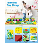 Baby Musical Learning Toys , Floor Piano Playmat For Toddlers With Animal Flash Cards Music Sound For Early Education Touch Keyboard Blanket Birthday For Baby Boys Girls