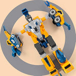Toddler Robot Construction Vehicles Set – 5Pcs Transforming Robots For Kids - Magnetic Toys With Sturdy Connectors – Easy Diy Assembly Function – 5-In-1 Educational Stem Toys