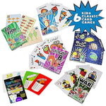 Card Games For Kids - Go Fish, Crazy 8'S, Old Maid, Slap Jack, Garbage Monster, War - Simple & Fun Classic Family Table Games - Games May Vary (6 Set)