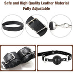 Bdsm Sex Bondage Anal Hook, Neck To Wrist Behind Back Handcuffs Collar With Anal Trainer & Ball Gag, Bed Restraints Sex Game Accessories Kinky Fetish Role Play Adult Sex Toys For Couple Beginner