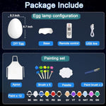 Paint Your Own Dragon Egg Night Light with Clock, Bluetooth Speaker & 12 Colors