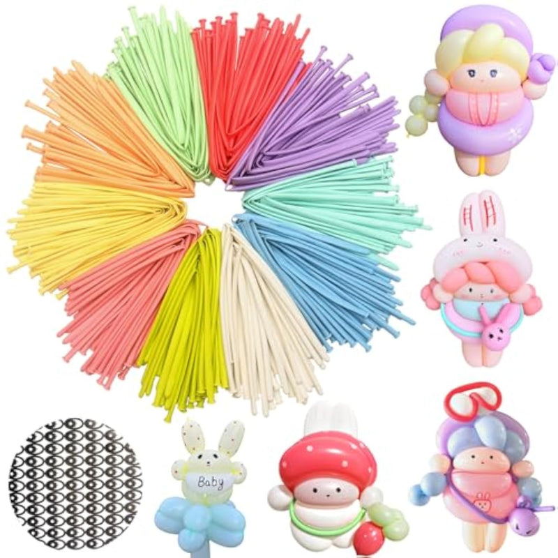 260Q Long Balloon Kit for Animal Twisting, Balloon Art & Party Decorations