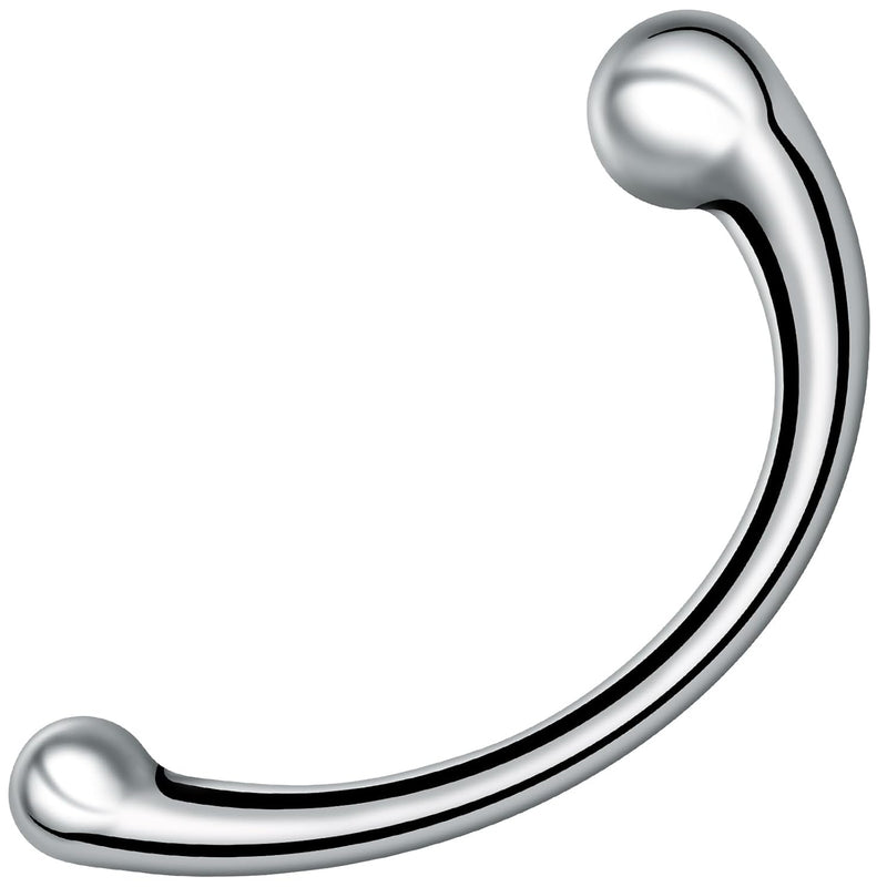 Double Ended Dildo Prostate Massager Anal Sex Toys For Men Women G Spot Stimulator Curved Dildo Stainless Steel Butt Plug Lesbian Sex Toys For Couples Prostate Massage Wand