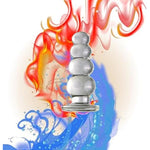 Glass Dildo Butt Plug, Crystal Glass Anal Plug Transparent Anal Beads With Round Base G Spot Stimulation Massager Pleasure Wand Penis Masturbation Anal Sex Toys For Couple Women Men (4 Ball)