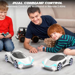 Gesture Sensing Remote Control Car With Charging Dock - 360° Rotate Drift Rc Stunt Car Toy, 40 Min Playtime, Dual Control, Spray Mist & Led Lights, Birthday Gift For Kids Boys Girls?White?