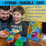 Stringy Balls & Sensory Toys For Kids 20 Pack - Stocking Stuffers For Kids Ages 4 5 6 7 8 + Year Old Gift Ideas - Best Birthday Toddler Gifts For Boys & Girls - Monkey Pom Balls Fidget Toys Party Pack