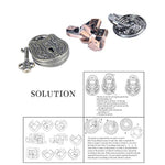 Brain Teaser Puzzle For Adults Puzzles Metal Hole Lock Adult Educational Toy Jigsaw Iq Puzzle (Blue)