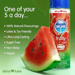 Watermelon Flavoured Water Based Condom Compatible Lubricant With Reaquav8 Technology 4.4 Fl Oz (130Ml)