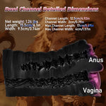Dog Pussy Fantasy Masturbator Furry Sex Toy Black Realistic Vagina for Men