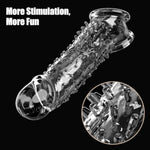 Reusable Penis Sleeve Cock Ring Adult Sex Toys For Men, Soft Inner Graininess Shaped Penis Extender Penis Ring Testicle G Spot Stimulation, Waterproof Male Sex Toys For Adult Couples Pleasure
