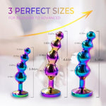 3 Pcs Metal Anal Butt Plug&1.85'' Diameter Glowing Huge Dildo