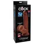 King Cock Plus 8" Triple Density Cock W/Swinging Balls - Brown