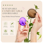 Reusable Menstrual Disc - Soft & Comfortable, Leakproof Menstrual Cup Alternative - Set of 2 (Large & Small Sizes)