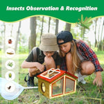 Kids Explorer Kit & Bug Catcher For Kids, Outdoor Toys With Large Portable Wooden Bug Habitat, Butterfly Net, Magnifier, Observation Cup, 15 Insect Cards For Toddler 3-8 Year Old Boy Gift