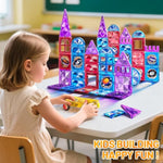 80 Pcs Magnetism Blocks Tiles For Kids Ages 3 4 5 6 7 8+, Building Set For Toddlers 3-5 4-8, Stacking Blocks, Educational Construction Toy For Boys And Girls, Creative Play Birthday Gifts 2-4