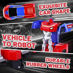 Remote Control Transformer Car With One-Button Deformation And 360° Rotation, Transform Robot Rc Car For Kids 4-12 Years Old?Red?