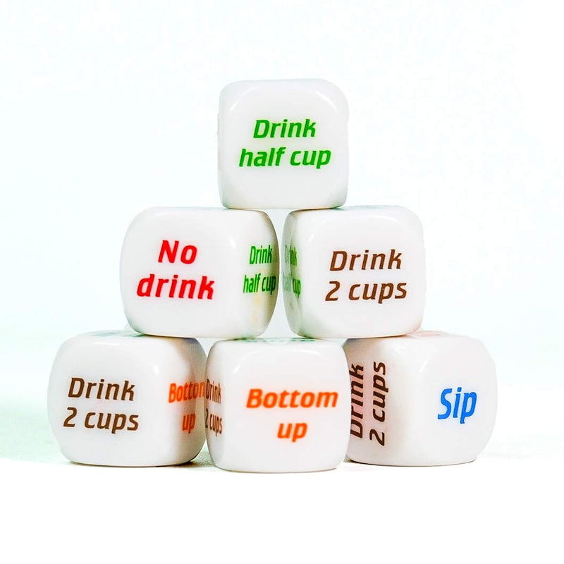 Wellin Party Drinking Dice Game 2 Pcs, Bar Turnt Drunk Frenzy Party Game