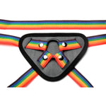 Strap-U Ride The Rainbow With Universal O-Ring That Fits Any Strap-On Dildo. Pegging Toys Sex Harness For Women. Machine Washable, Vegan Leather & Nylon, 56 Waist, Rainbow