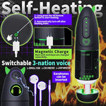 Automatic Sucking Male Masturbators Adult Sex Toy 6In1 App Control 10 Vibration 3 Sucking Modes Heating Function Real Voice Men Suction Sex Machine Green