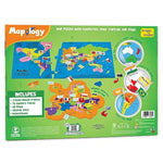 Mapology World Map Puzzle - Includes Country Flags & Capitals | Fun Jigsaw Puzzle Kids Ages 5-8 | Educational Toys For Ages 8-13 | Christmas Gifts For Girls & Boys 5, 6, 7, 8, 9, 10, 11, 12