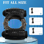 Vibrating Cock Ring With Dual Bullet Vibrators, Couple Sex Toys Penis Sleeve Ring Vibrator Clitoral Stimulator, 10 Vibrations Adult Sex Toy For Men Erection Enhancing Delay Ejaculation