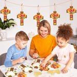 24 Pcs Fall Cross Suncatcher Craft Kit, Christian Thanksgiving Activity for Kids