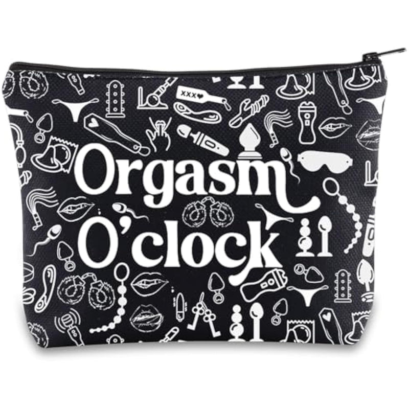 Adult Sex Toy Accessory Bag Vibrator Zipper Pouch Sex Toy Storage Bag Adult Naughty Sexy Gift (O'Clock)