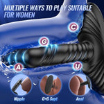 Prostate Massager Anal Toys Anal Dildo, Grinder Male Sex Toys For Men Women Sex Toy Butt Plug Anal Plug 9 Vibrating 3 Thrusting, Adult Toys G Spot Vibrator Ride Anal Beads For Couples Sex Chair