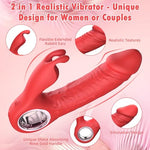 Rabbit Vibrator, G Spot Clitoral Anal Stimulator, 10 Vibration Modes
