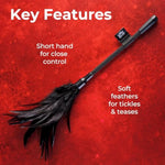 Tickled Kink Soft Mini Feather Tickler – Perfect For Couples Games, Sex Toys For Couples, And Bondage Kits