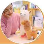 Plush Alpaca Stuffed Animal, Cute Alpaca Plush Doll Toys. Fluffy Alpaca Plushies, Plushie Llama Stuffed Animal Gift For Kids And Lovers In Christmas, Birthday, Valentine'S Day...(Brown)