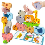 Montessori Toys For 1 2 3 Year Old Boys Girls, Toddler Toys Age 2-4, 10 Pack Wooden Animal Blocks Sorting & Stacking Education Toddler Puzzles Toy,1 2 3 Year Old Girl Boy Birthday Gifts