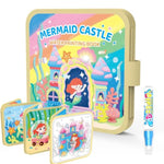 Reusable Water Painting Books, 10 Pages Mermaid Coloring Books for Kids