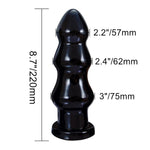 8.7" Huge Black Butt Plug Large Anal Plug Big Anal Toys Anal Trainer Butt Expander Toy Sex Toy