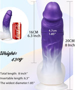 8-Inch Realistic Silicone Dildo - Thick G-Spot &amp; Anal Stimulator