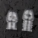 Two-Piece Transparent Extended Penis Condom With Massage Particles Threaded Penis Ring For Men Flirting Adult Sex Toys