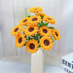 210 Pcs Sunflower Pipe Cleaner Craft Kit, 12 Inch Fuzzy Stems for DIY Flower Bouquets