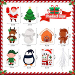 24 Pack Christmas Ornament Crafts, Make Your Own Ornament Kit for Holiday Party Favors