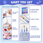 Mess-Free Watercolor Painting Kit for Kids Ages 3-8, Arts & Crafts Activity Set