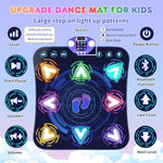 Dance Mat Toys For 3-12 Year Old Girls & Boys, Dance Mats With Light Up 8-Buttons & Wireless Bluetooth, Music Dance Toy With 5 Modes Game, Birthday Xmas Gifts For 3 4 5 6 7 8 9 10+ Year Old Girls Boys