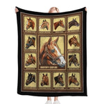 Racing Horses Throw Blanket Horse Gifts For Girls Boys Women Men Kids Adults Soft Flannel Fleece Blanket For Couch Sofa ?Bed Home Decor 40"X50"
