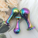 Butt Plug Expansion Kit 3Pcs - Stainless Steel Anal Trainer Set For Adults, Graduated Sizing Anal Plugs With Flared Base, Men Women Use (Colorful)