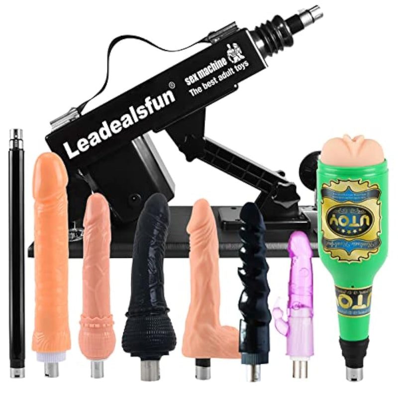 Automatic Sex Machine Sex Toys, Thrusting Sex Machines For Men Women, Adult Sex Toys Love Machine Device With Attachments (9 Piece Set)