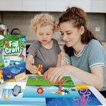 Foil Craft Kit for Kids Ages 4-8, No Mess Creative Activity Art Supplies