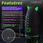 Automatic Sucking Male Masturbators Adult Sex Toy 6In1 App Control 10 Vibration 3 Sucking Modes Heating Function Real Voice Men Suction Sex Machine Green