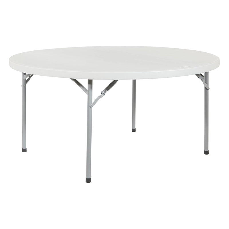 Resin Folding Table For Banquets, Picnics, And Parties, 60 Inch, Round